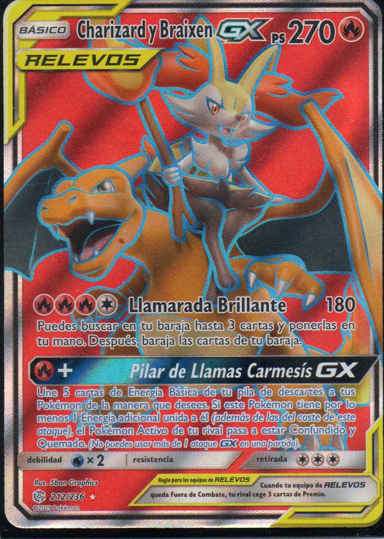 Charizard y Braixen GX  Ultra rare Español