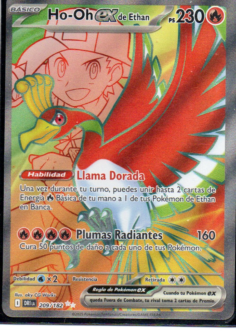 Ho-Oh ex de Ethan  Ultra rare Español