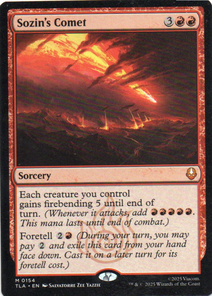 Sozin's Comet TLA 154 Mythic rare Ingles