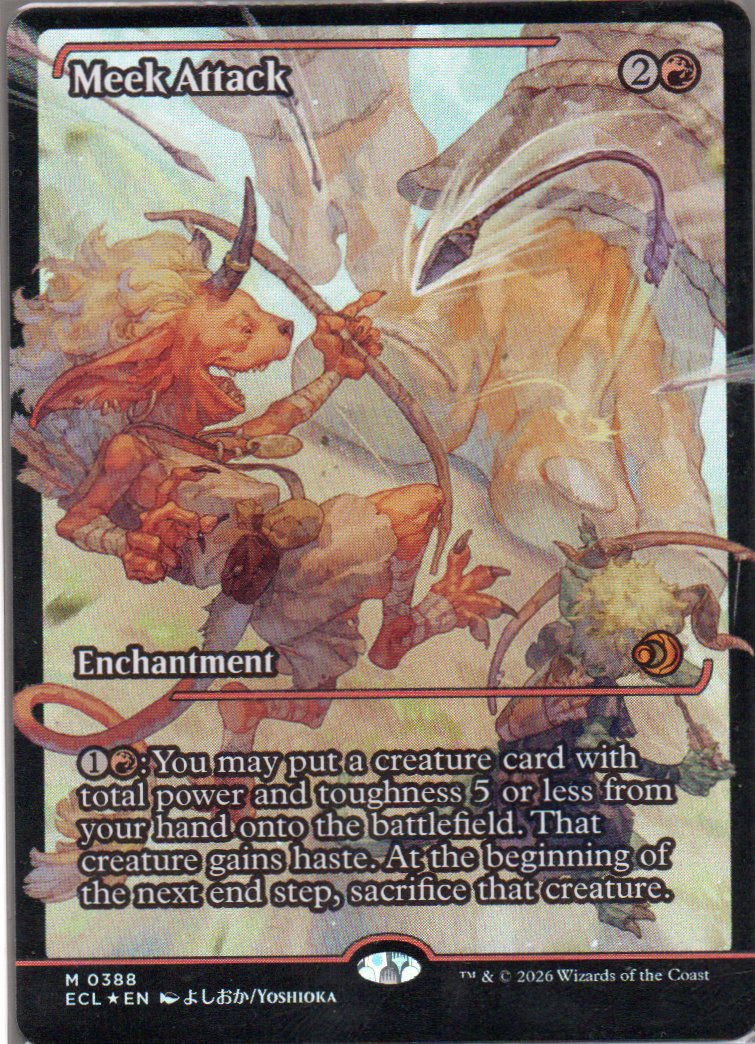 Meek Attack ECL 388 Mythic rare foil Ingles