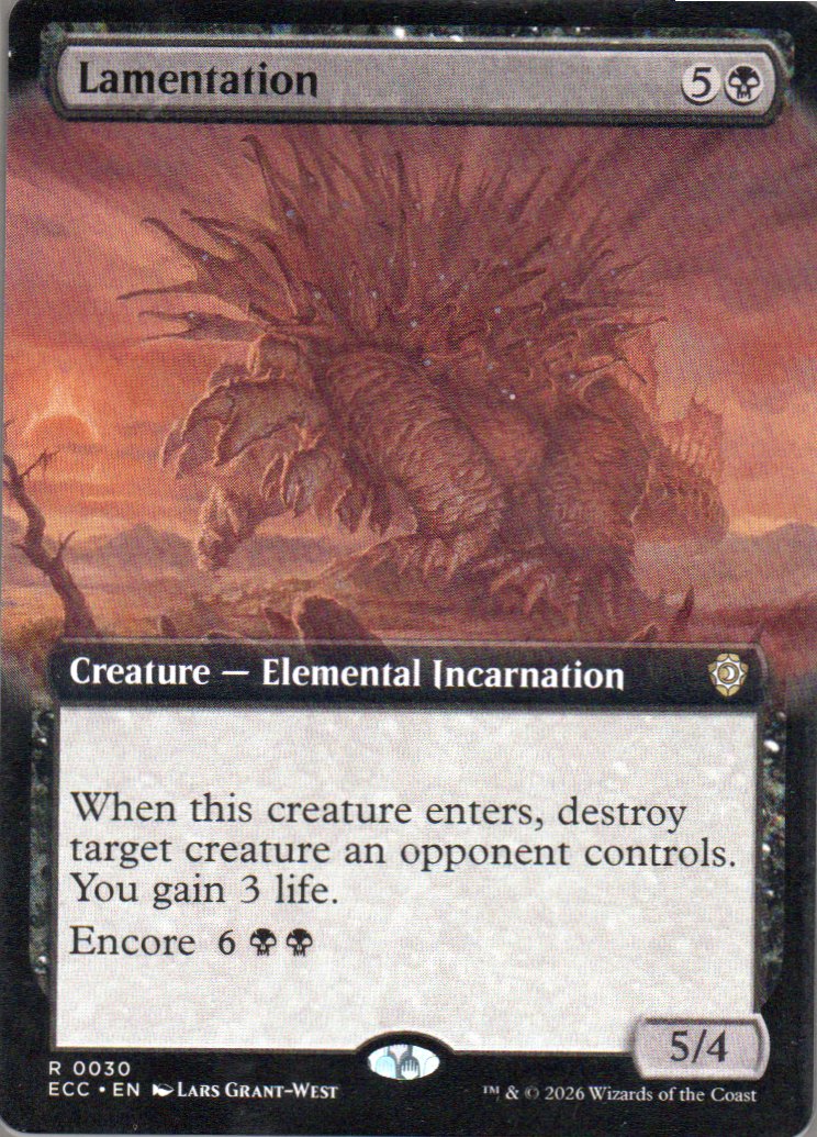 Lamentation ECC 030 Rare Ingles