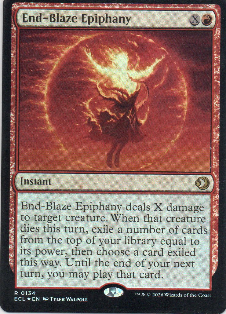 End-Blaze Epiphany ECL 134 Rare foil Ingles