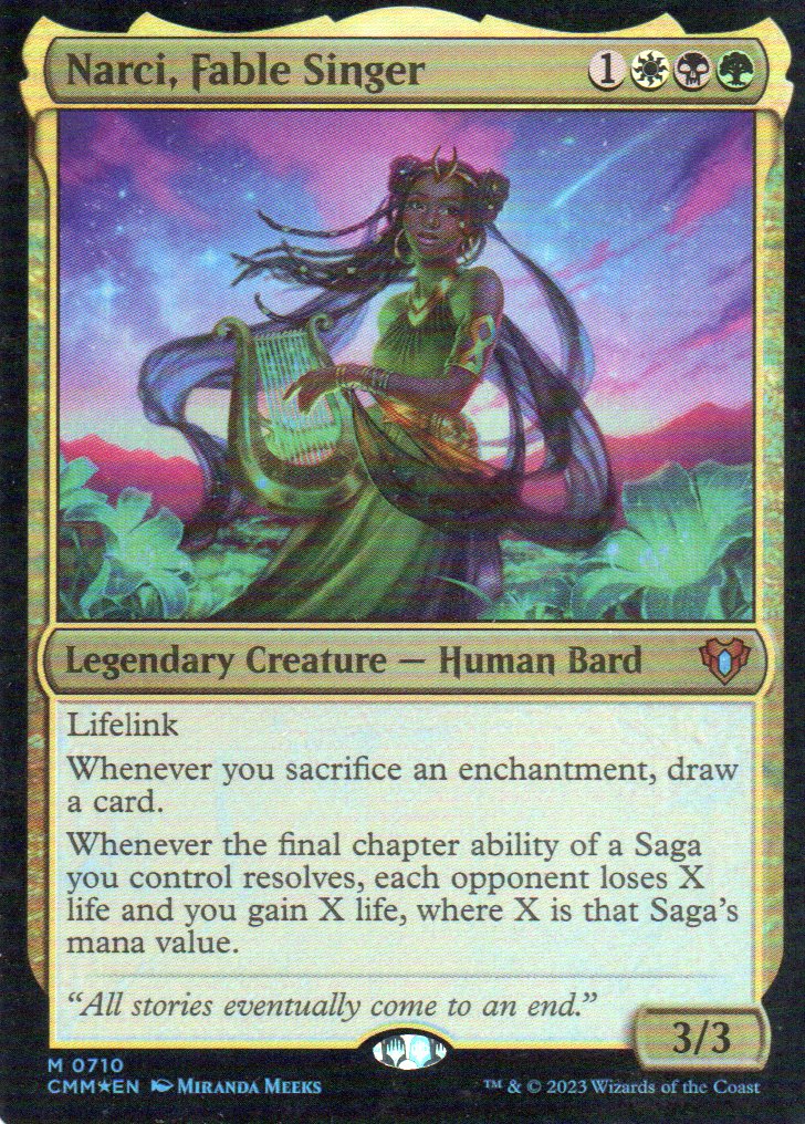 Narci, Fable Singer CMM 710 mythic rare foil Ingles