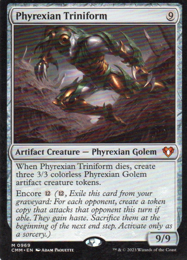 Phyrexian Triniform CMM 969 Mythic rare Ingles