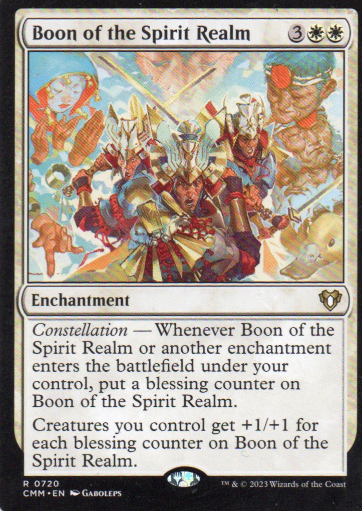 Boon of the  Spirit Realm CMM 720 Rare Ingles