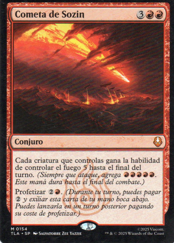 Cometa de Sozin TLA 154 Mythic rare Ingles