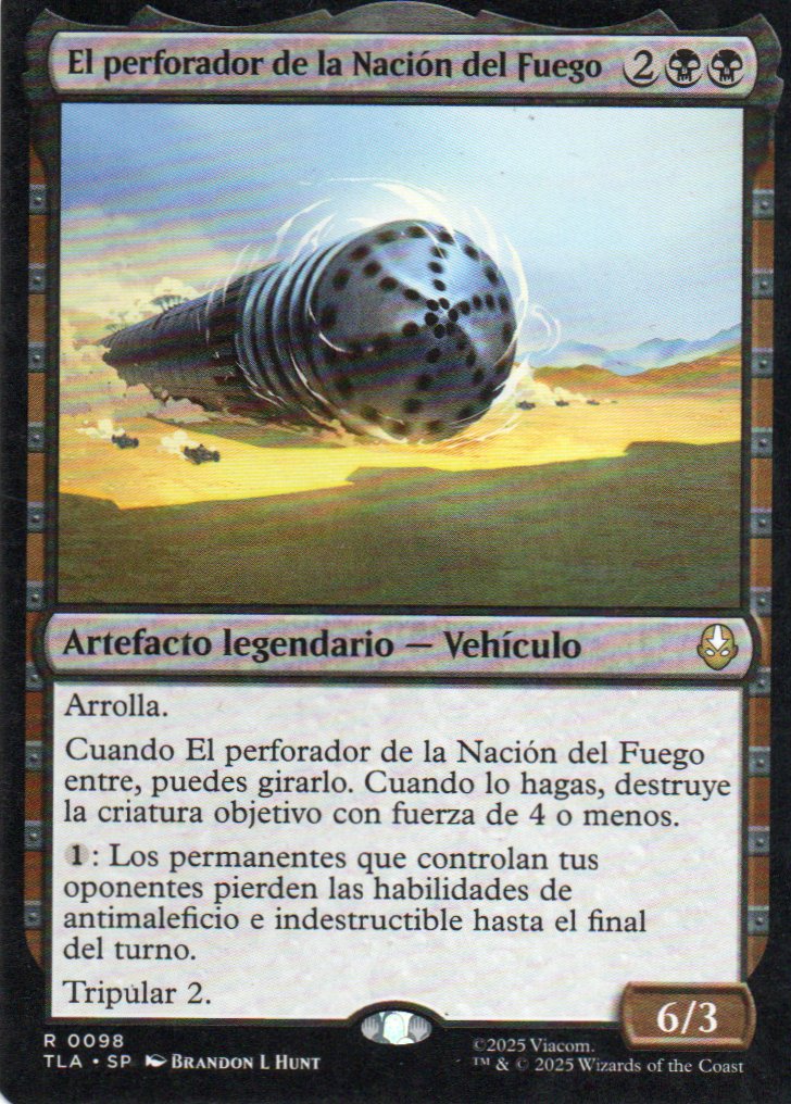 El Perforador de la Nacion del Fuego TLA 098 Rare Ingles