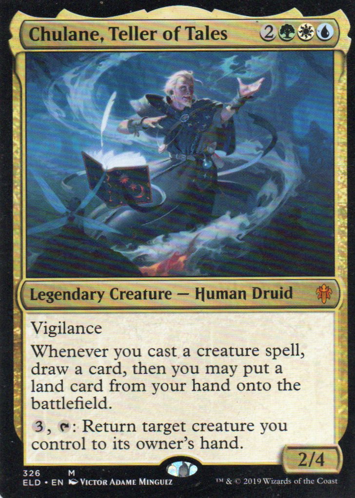 Chulane Teller of Tales ELD 326 Mythic rare Ingles