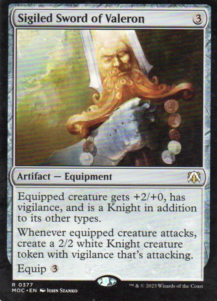 Sigiled Sword of Valeron MOC 377 Rare Ingles