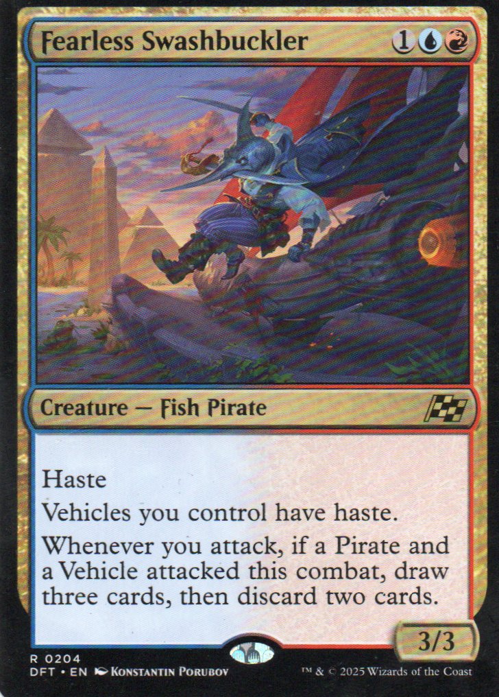 Fearless Swashbuckler DFT 204 Rare Ingles