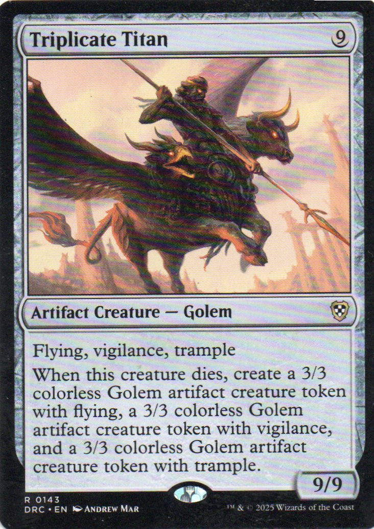 Triplicate Titan DRC 143 Rare Ingles