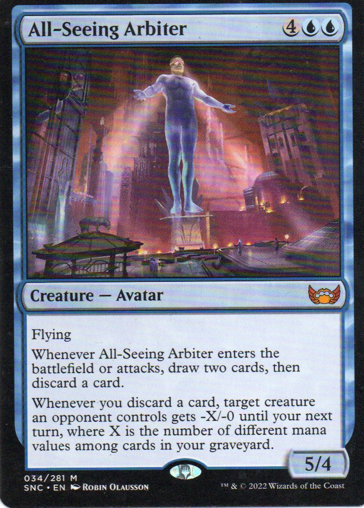 All-Seeing Arbiter SNC 034 Mythic rare Ingles