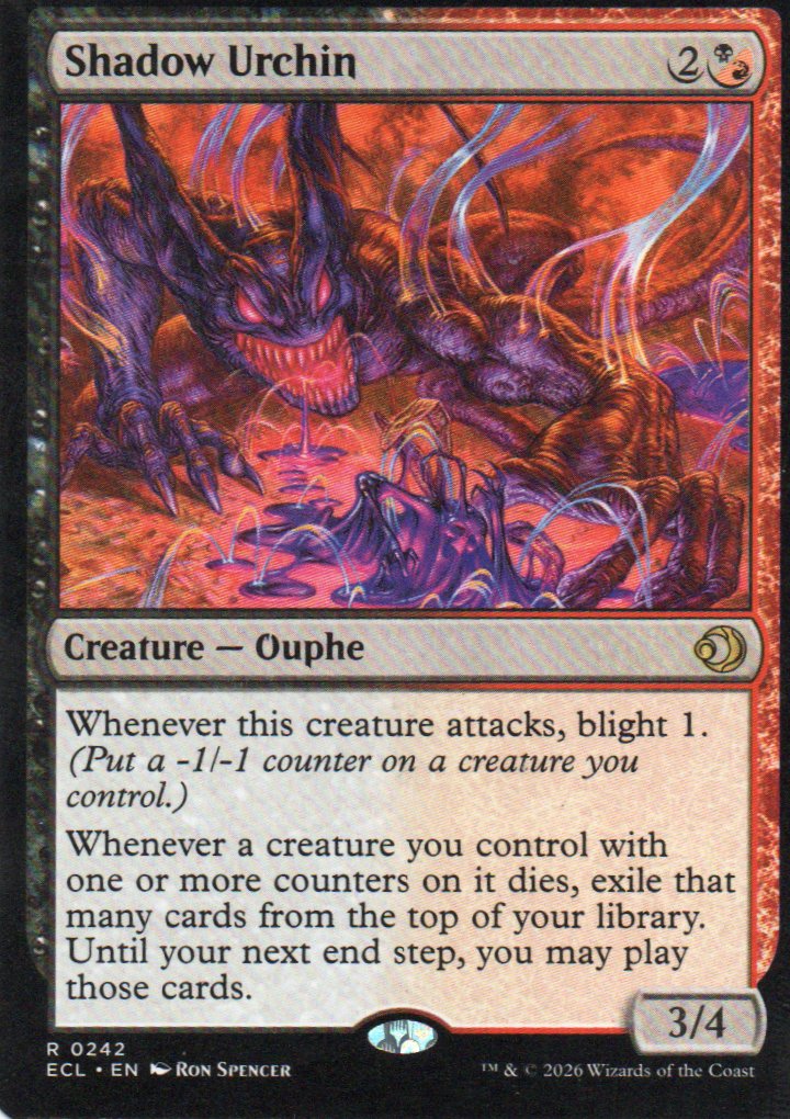 Shadow Urchin ECL 242 Rare Ingles