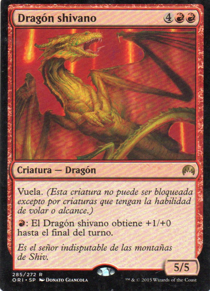 Dragon Shivano ORI 285 Rare Español