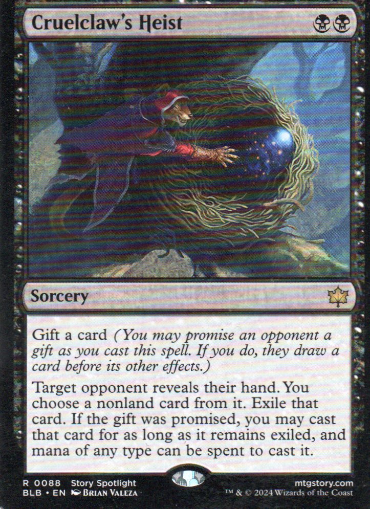 Cruelclaw's Heist BLB 088 Rare Ingles