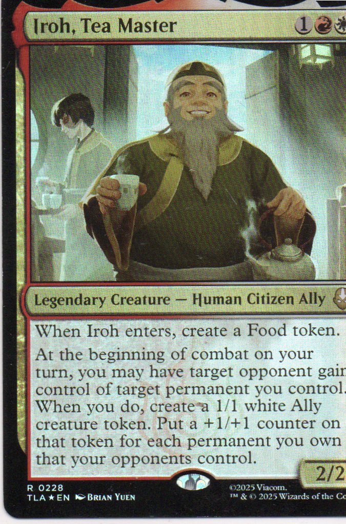 Iroh, Tea Master TLA 228 Rare Foil Ingles