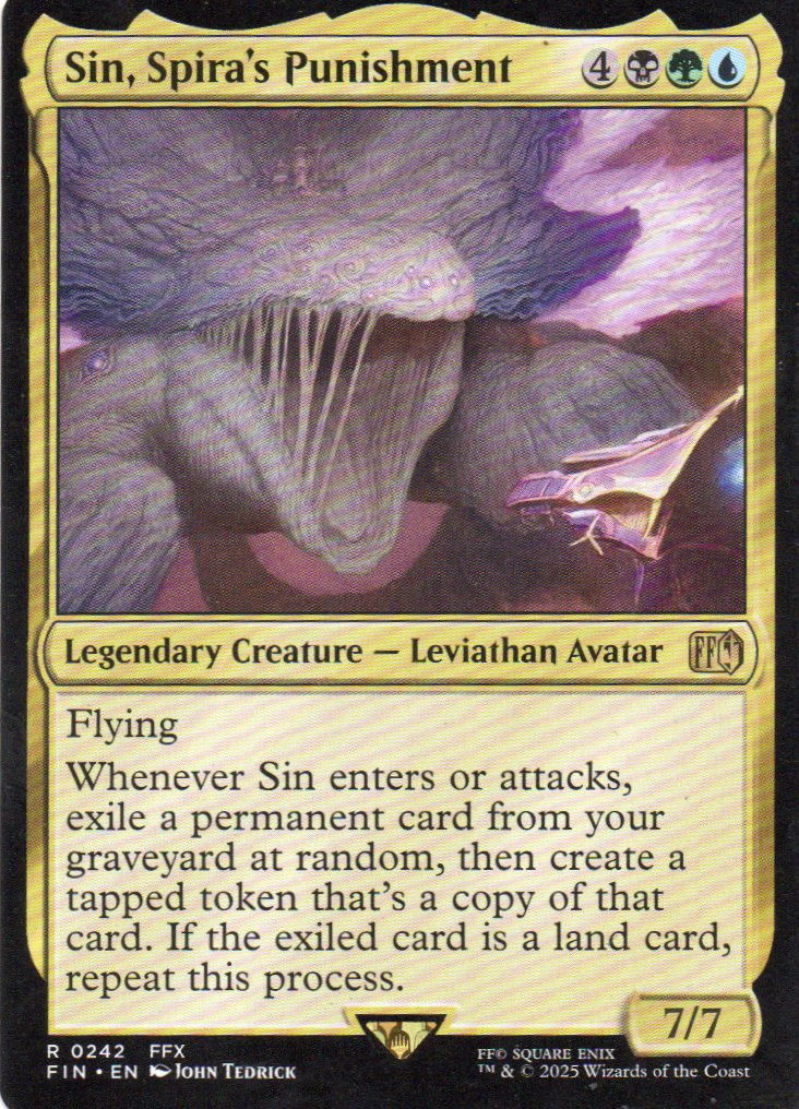 Sin, Spira's Punishment FIN 242 Rare Ingles