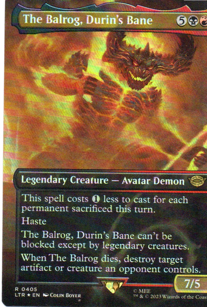The Balrog, Durin's Bane LTR 405 Rare Foil Ingles
