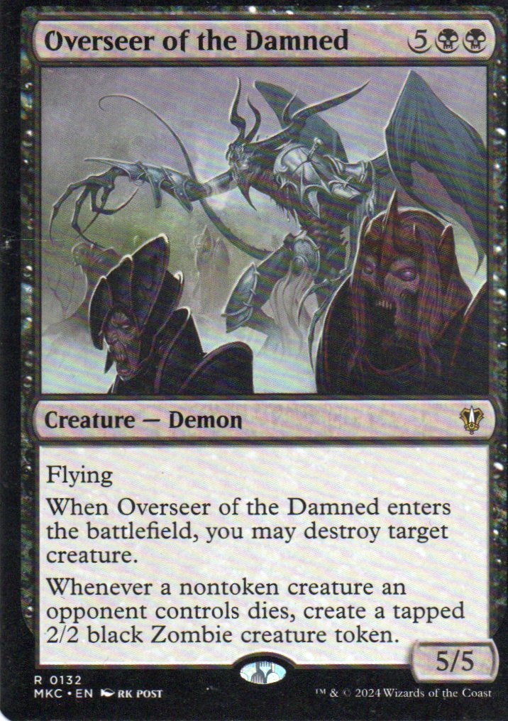 Overseer of the Damned MKC 132 Rare Ingles