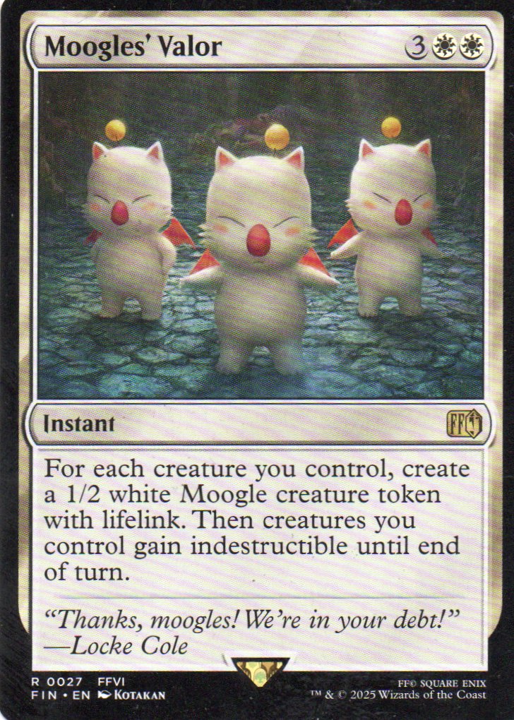 Moogles's Valor FIN 027 Rare Ingles