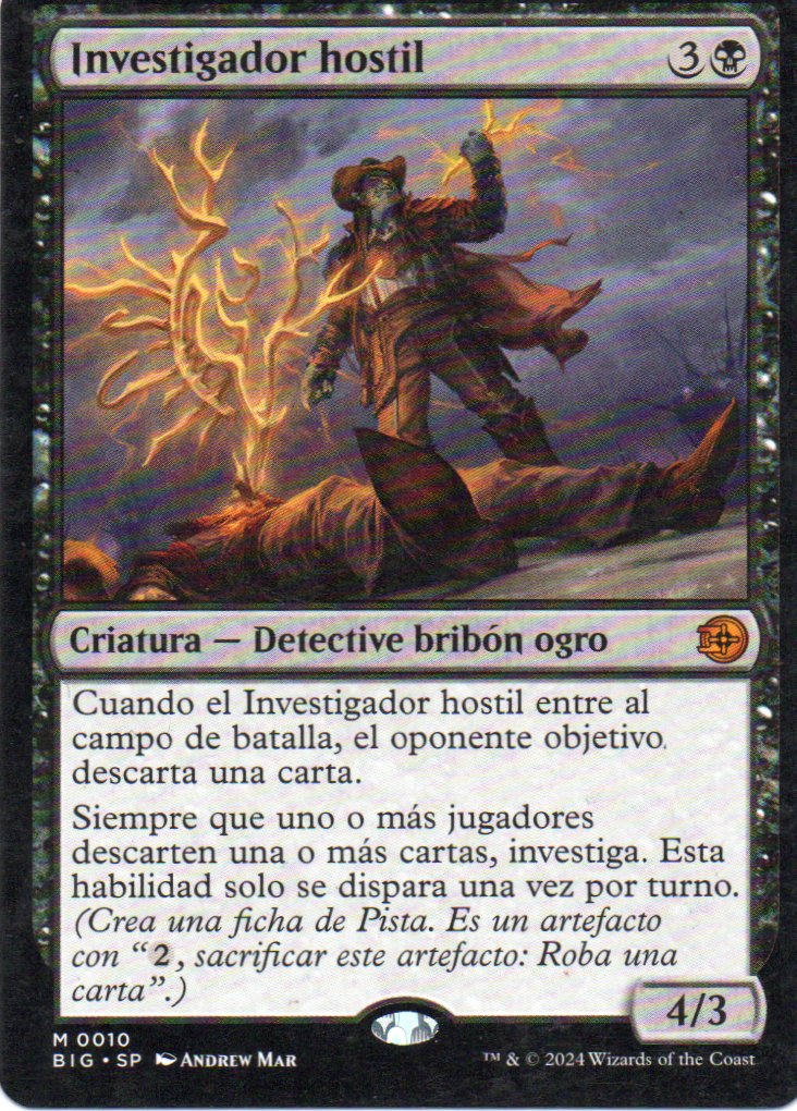 Investigador Hostil BIG 010 Mythic rare Español