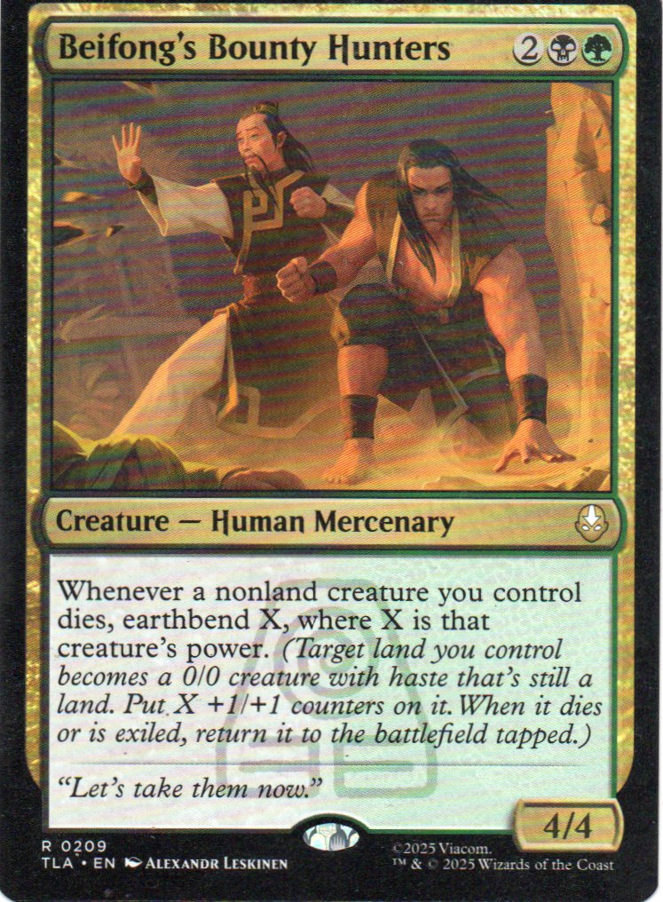 Beifong's Bounty Hunters TLA 209 Rare Ingles