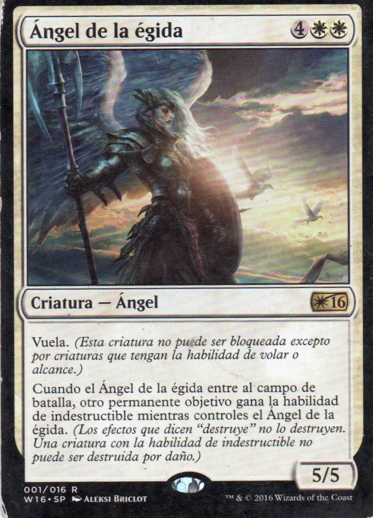 Angel de la egida W16 001 Rare Ingles