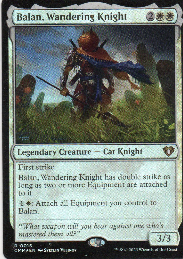 Balan, Wandering Knight CMM 016 Rare Foil Ingles