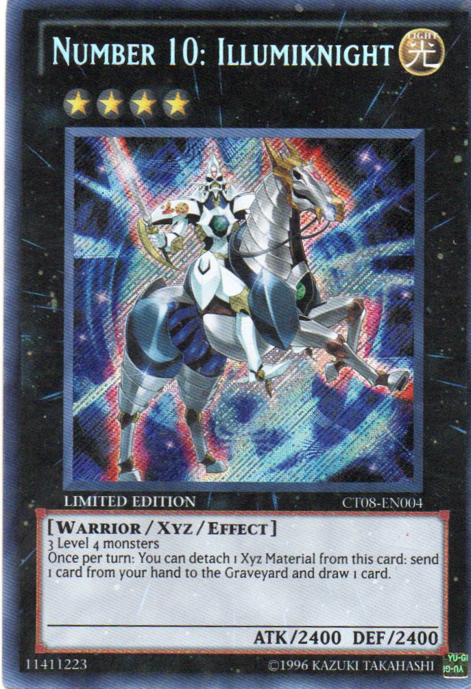Number 10: Illumiknight CT08-EN004 Secret rare