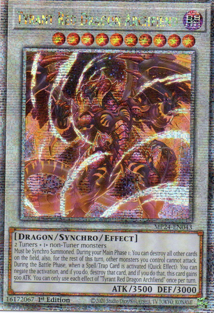 Tyrant Red Dragon Archfiend MP24-EN043 Quarter rare