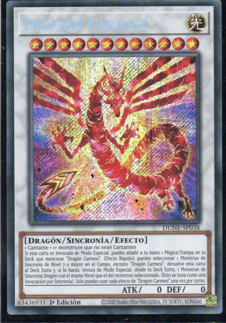 Dragon Carmesi DUNE-SP038 Secret rare