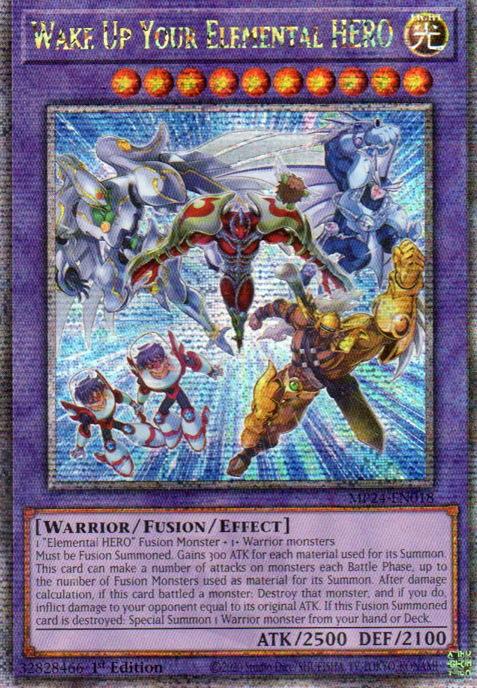 Wake Up Your Elemental HERO MP24-EN018 Quarter rare