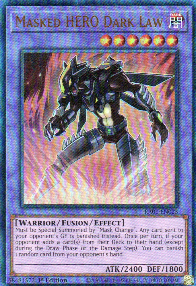 Masked HERO Dark Law RA01-EN025 Ultimate rare