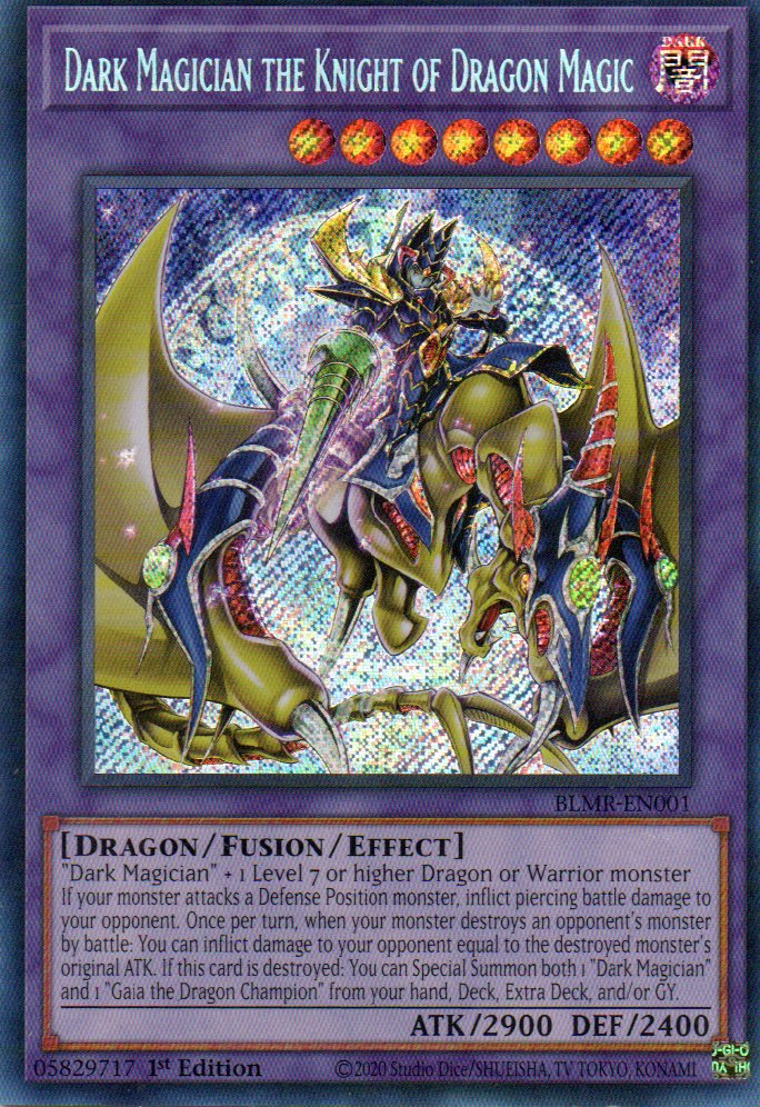 Dark Magician the Knight Dragon Magic BLMR-EN001 Secret rare