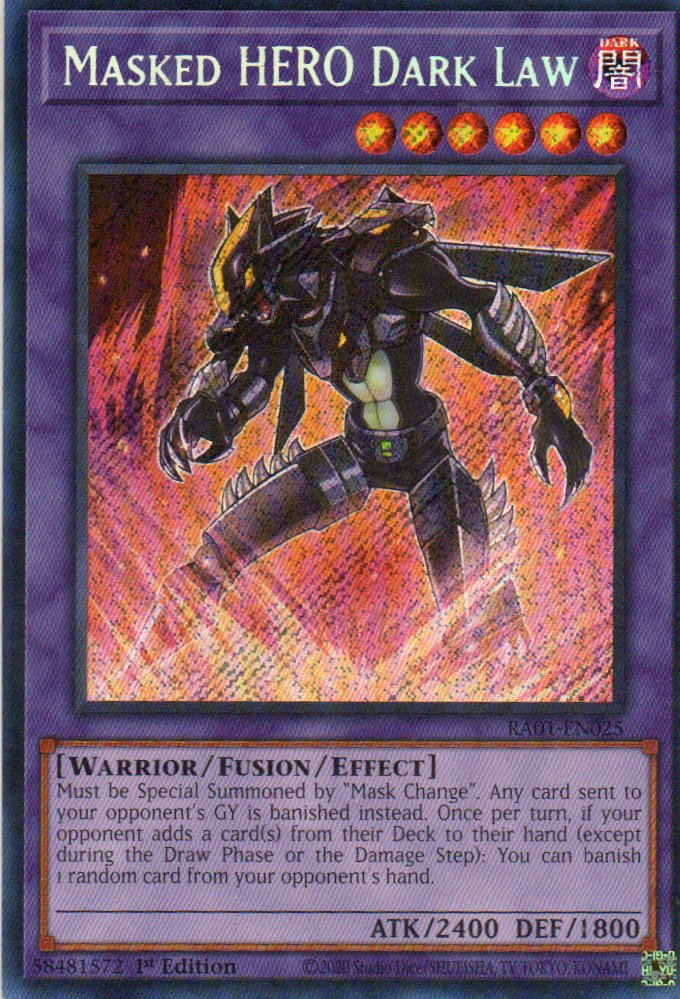 Masked HERO Dark Law RA01-EN025 Secret rare