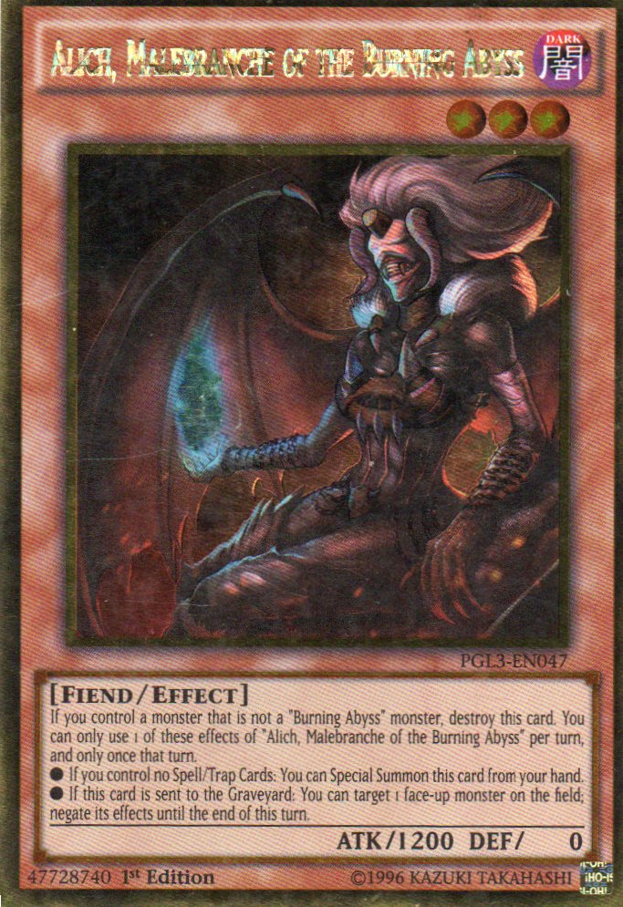Alich, Malebranche of the Burning Abyss PGL3-EN047 Gold rare