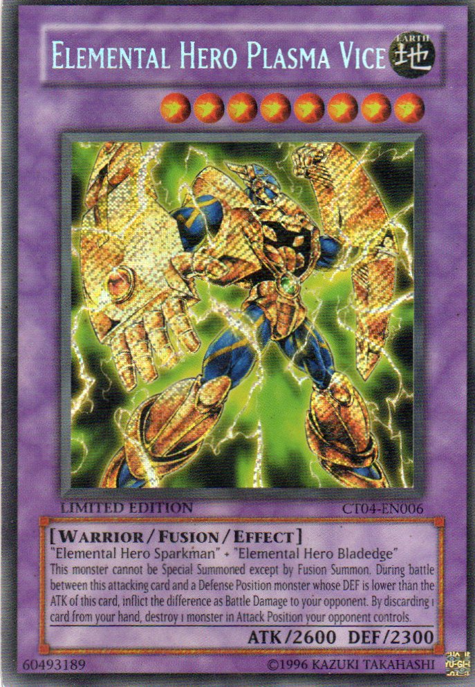 Elemental Hero Plasma Vice CT04-EN006 Secret rare