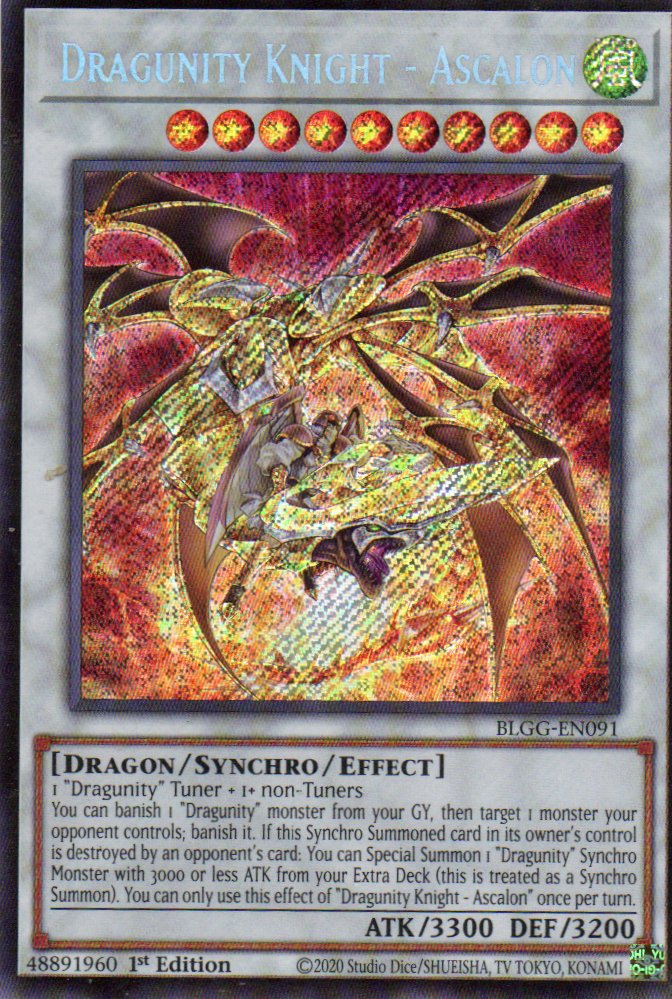 Dragunity Knight - Ascalon BLGG-EN091 Secret rare