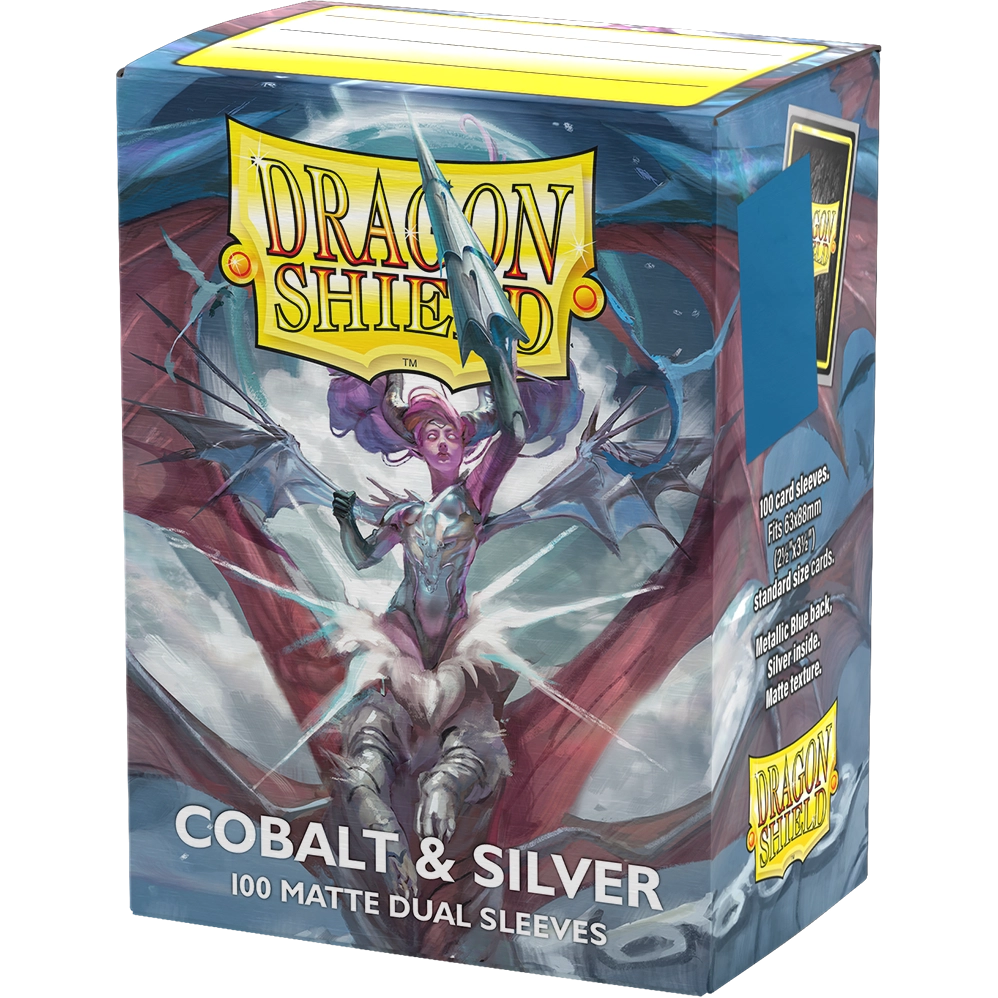 MIcas Cobalt & Silver Dual Matte Standard Dragon Shield c/100