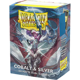 MIcas Cobalt & Silver Dual Matte Standard Dragon Shield c/100