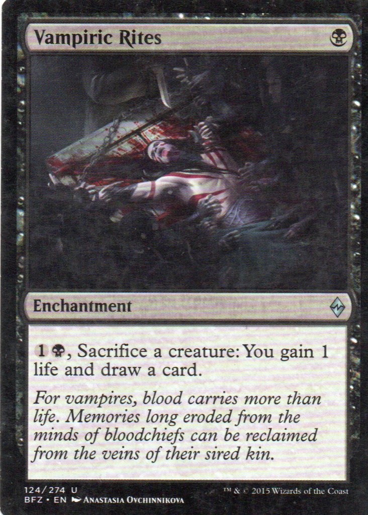 Vampiric Rites BFZ 124 Uncommun ingles