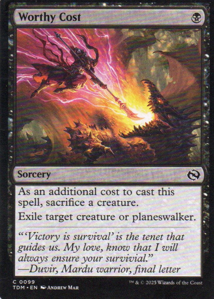 Worthy Cost TDM 099 Commun ingles