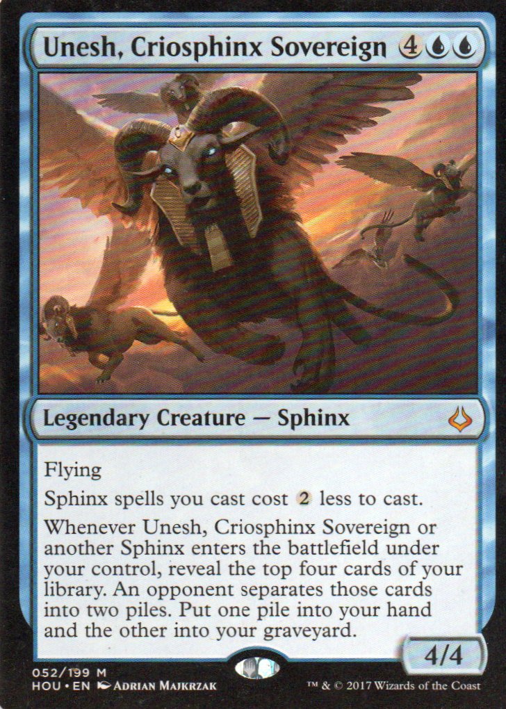 Unesh, Criosphinx Sovereign HOU 052 Mythic rare ingles