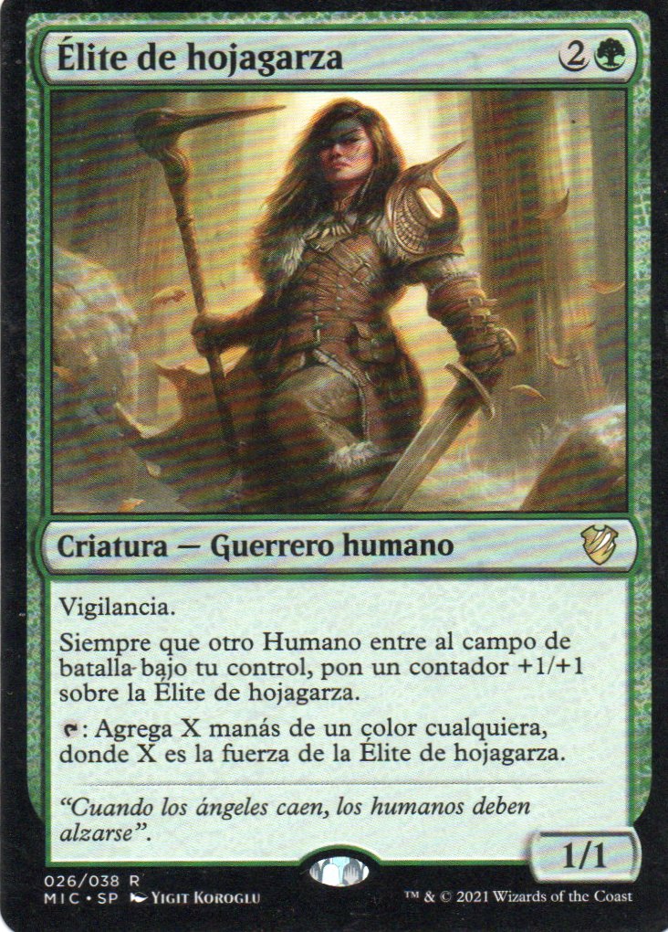 Elite de hojagarza MIC 026 Rare ingles