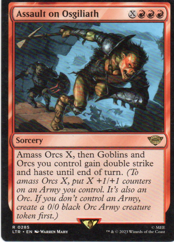Assault on Osgiliath LTR 285 Rare ingles