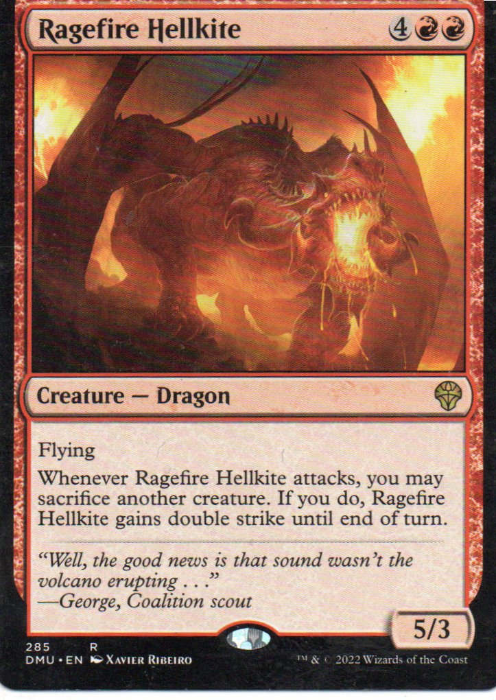 Ragefire Hellkite DMU 285 Rare ingles