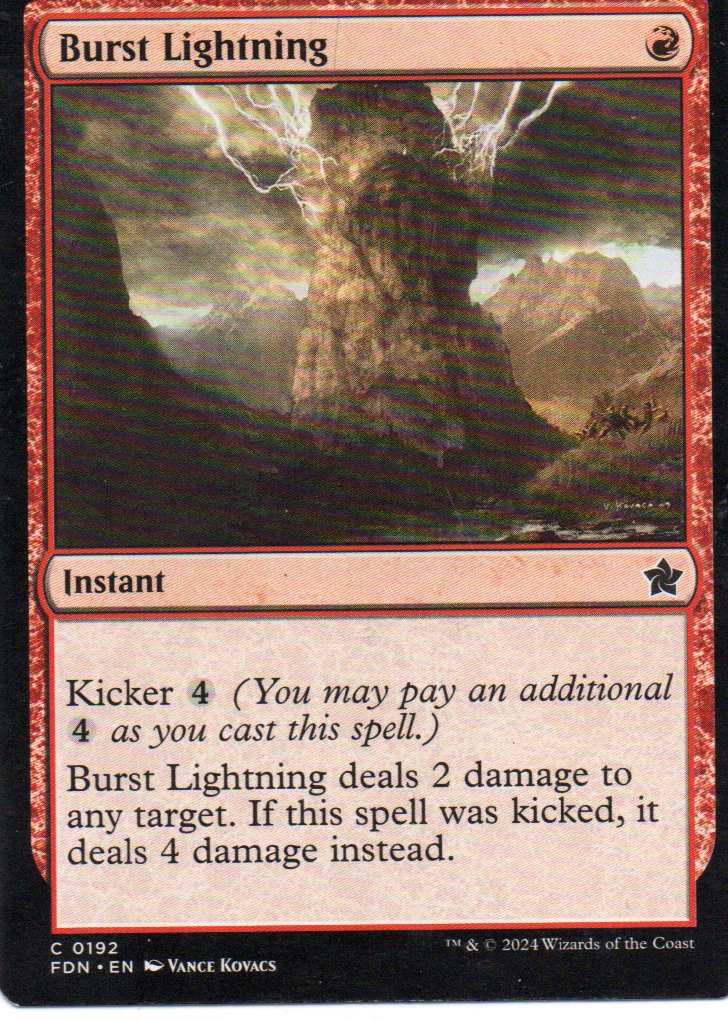 Burst Lightning FDN 192 Commun ingles