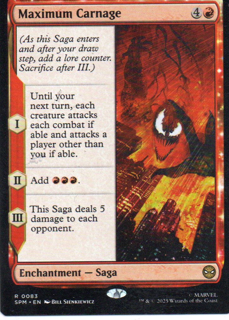 Maximum Carnage SPM 083 Rare ingles