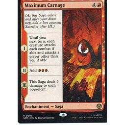 Maximum Carnage SPM 083 Rare ingles