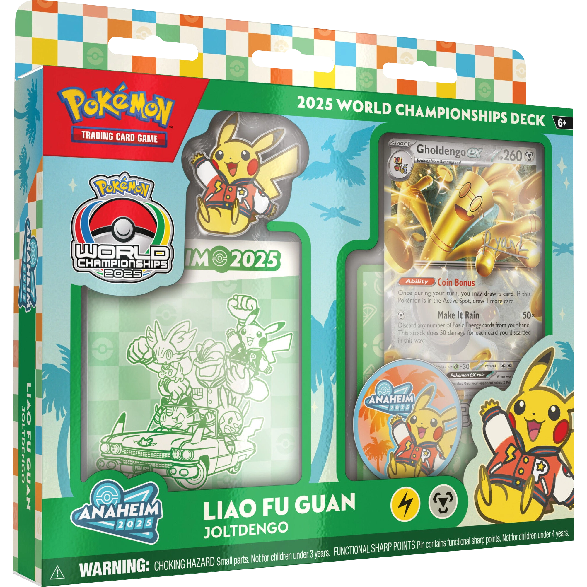 World Championship 2025 Deck Liao fu Guan Joltdengo - Gholdengo ex Pokemon TCG